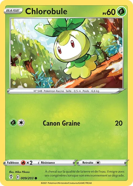 Chlorobule, carte Pokémon EVS 9 — extension Évolution Céleste