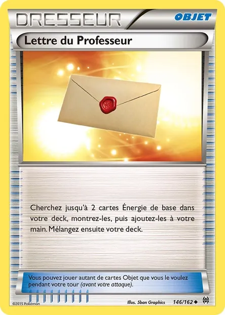 Lettre du Professeur, carte Pokémon BKT 146 — extension Impulsion Turbo