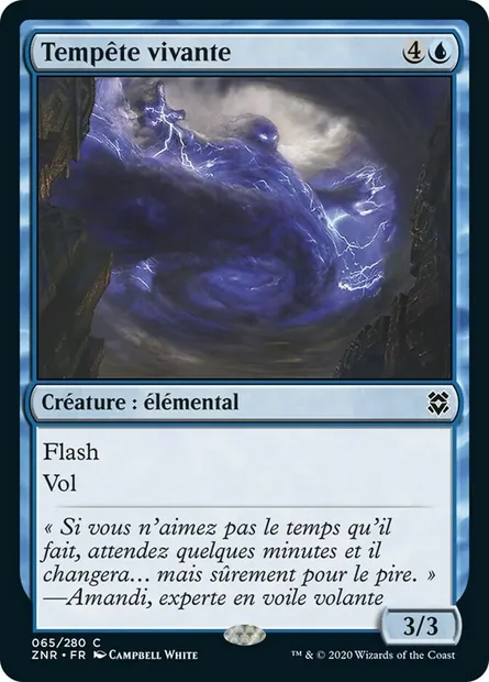 Tempête vivante, carte Magic ZNR 65 — extension Renaissance de Zendikar