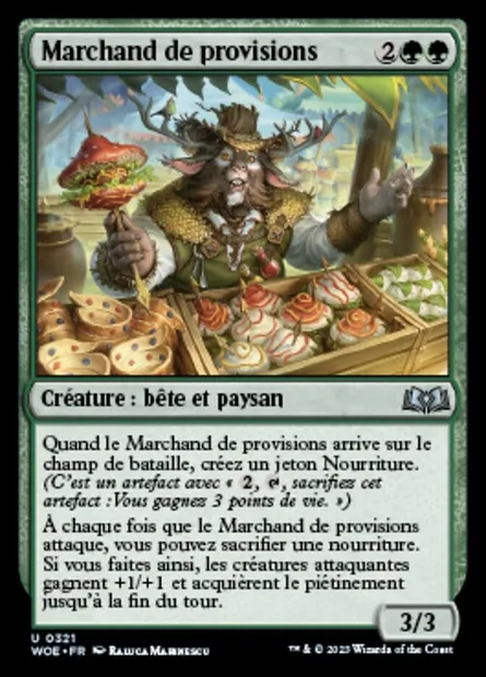 Marchand de provisions, carte Magic WOE 321 — extension Wilds of Eldraine