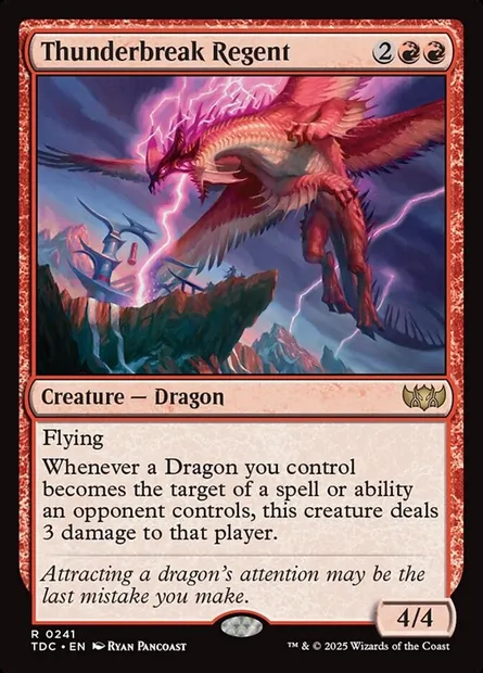 Thunderbreak Regent, Magic card TDC 241 — Tarkir: Dragonstorm Commander set
