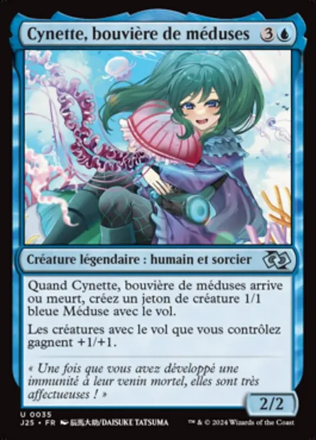 Cynette, bouvière de méduses, carte Magic J25 35 — extension Foundations Jumpstart