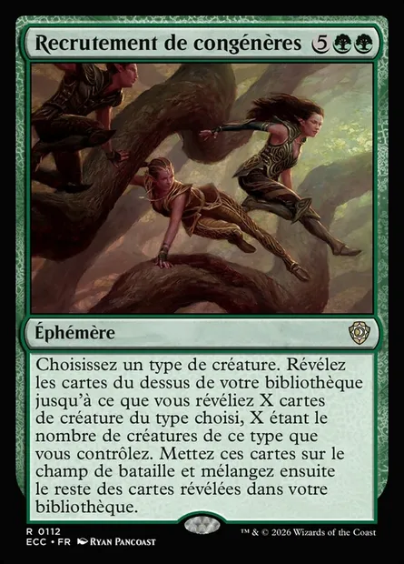 Recrutement de congénères, carte Magic ECC 112 — extension Lorwyn Eclipsed Commander
