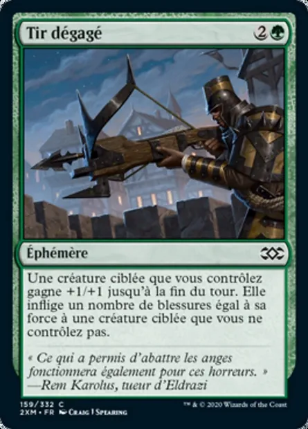Tir dégagé, carte Magic 2XM 159 — extension Double Masters