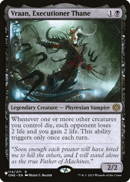 Vraan, Executioner Thane, Magic card PLST ONE-114 — The List set