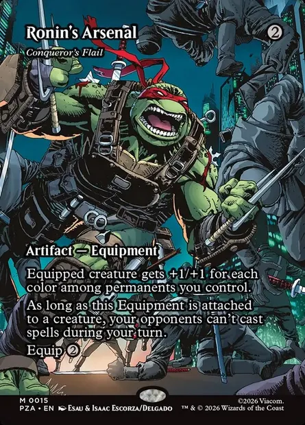 Conqueror's Flail, Magic card PZA 15 — Teenage Mutant Ninja Turtles Source Material set