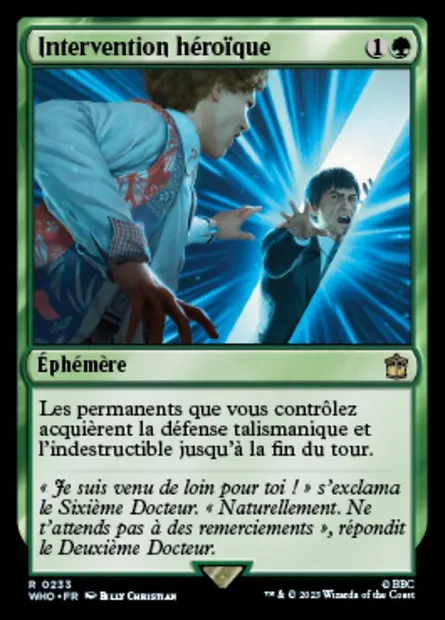 Intervention héroïque, carte Magic WHO 233 — extension Doctor Who