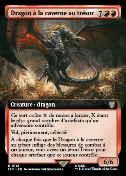 Dragon à la caverne au trésor, carte Magic LTC 114 — extension Tales of Middle-earth Commander