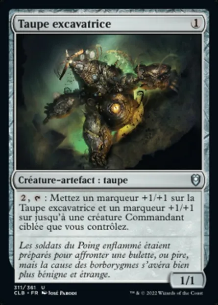 Taupe excavatrice, carte Magic CLB 311 — extension Commander Légendes : la bataille de la Porte de Baldur