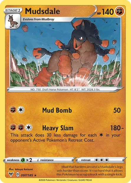 Mudsdale, Pokémon card VIV 97 — Vivid Voltage set