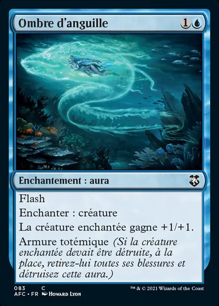 Ombre d'anguille, carte Magic AFC 83 — extension Forgotten Realms Commander