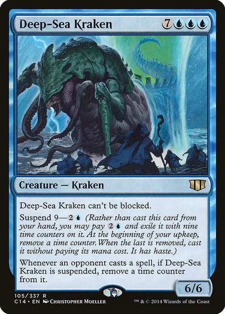 Deep-Sea Kraken, Magic card C14 105 — Commander 2014 set
