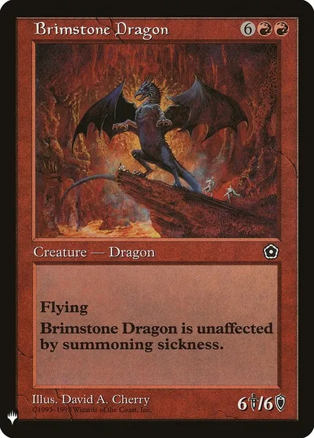 Brimstone Dragon, Magic card P 02-92 — The List set