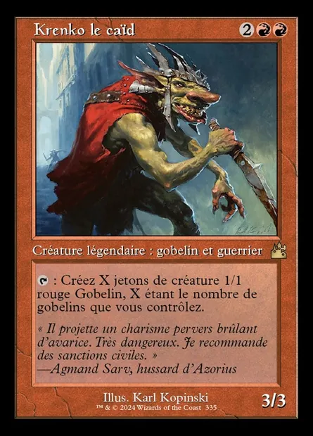 Krenko le caïd, carte Magic RVR 335 — extension Ravnica Remastered
