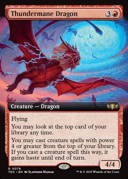 Thundermane Dragon, Magic card TDC 78 — Tarkir: Dragonstorm Commander set