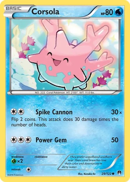 Corsola, Pokémon card BKP 29 — BREAKpoint set