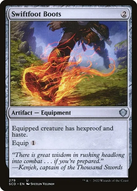 Swiftfoot Boots, Magic card SCD 279 — Starter Commander Decks set