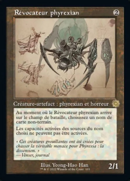 Révocateur phyrexian, carte Magic BRR 103 — extension The Brothers' War Retro Artifacts