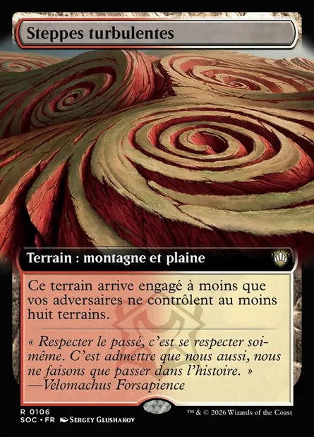 Steppes turbulentes, carte Magic SOC 106 — extension Secrets of Strixhaven Commander