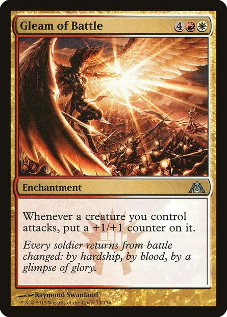 Gleam of Battle, Magic card DGM 73 — Dragon's Maze set