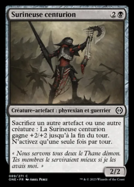 Surineuse centurion, carte Magic ONE 89 — extension Tous Phyrexians