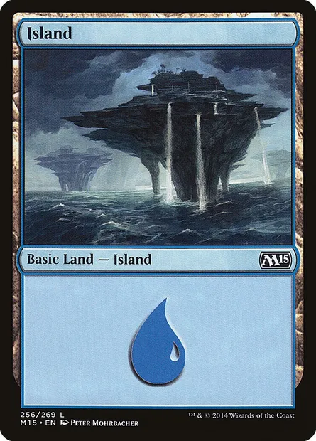 Island, Magic card M15 256 — Magic 2015 set