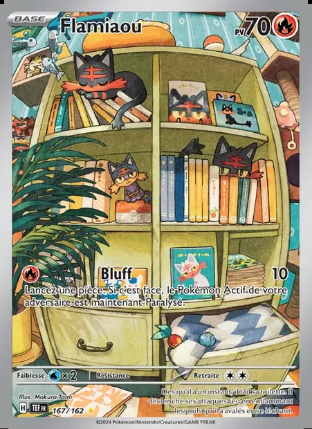 Flamiaou, carte Pokémon TEF 167 — extension Forces Temporelles
