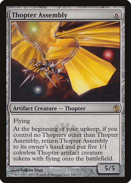 Thopter Assembly, Magic card MBS 140 — Mirrodin Besieged set