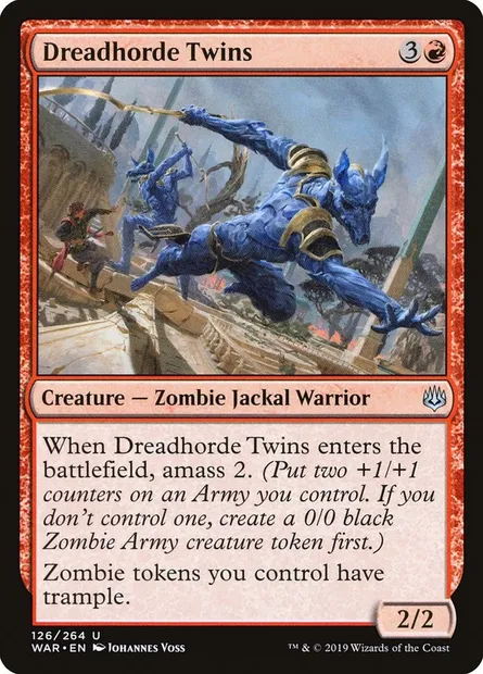 Dreadhorde Twins, Magic card WAR 126 — War of the Spark set