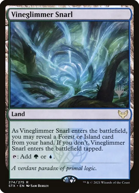 Vineglimmer Snarl, Magic card PSTX 274p — Strixhaven: School of Mages Promos set