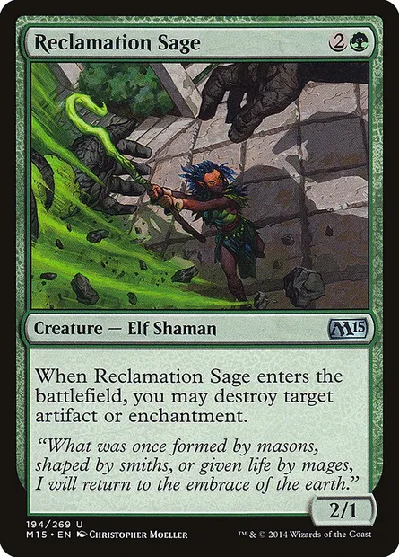 Reclamation Sage, Magic card M15 194 — Magic 2015 set