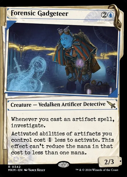 Forensic Gadgeteer, Magic card MKM 342 — Murders at Karlov Manor set