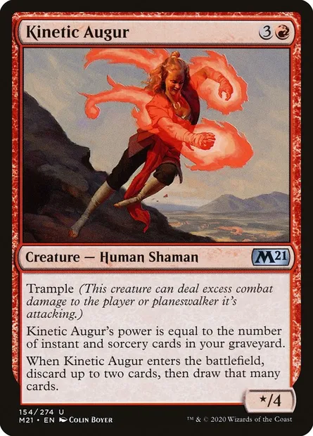 Kinetic Augur, Magic card M21 154 — Core Set 2021 set