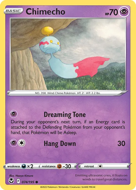 Chimecho, Pokémon card SIT 074 — Silver Tempest set