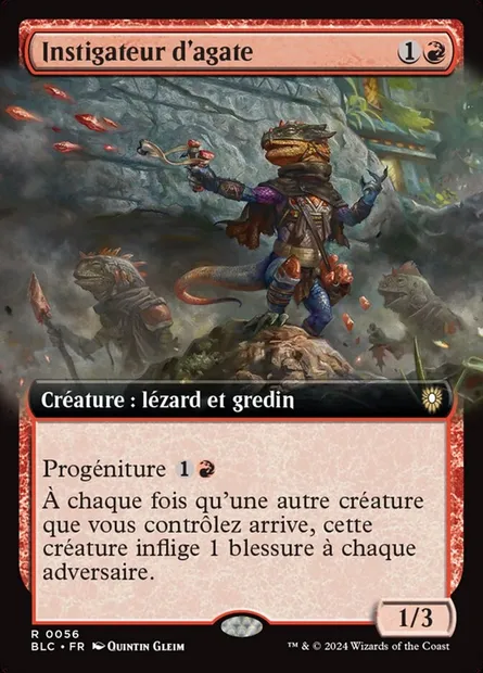 Instigateur d'agate, carte Magic BLC 56 — extension Bloomburrow Commander