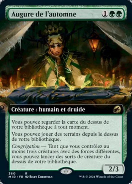 Augure de l'automne, carte Magic MID 360 — extension Innistrad : chasse de minuit