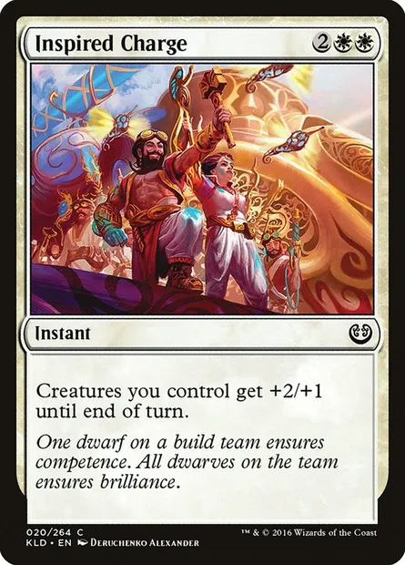 Inspired Charge, Magic card KLD 20 — Kaladesh set