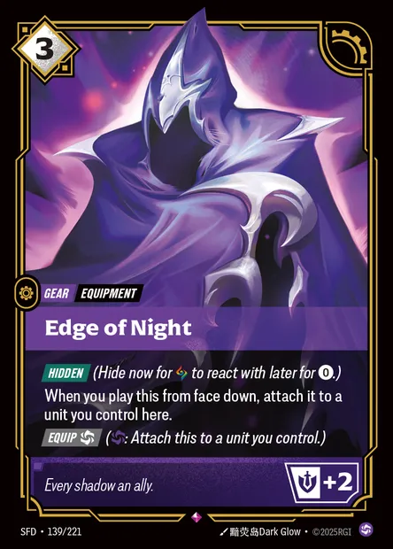 Edge of Night, carte Riftbound SFD 139 — extension Spiritforged