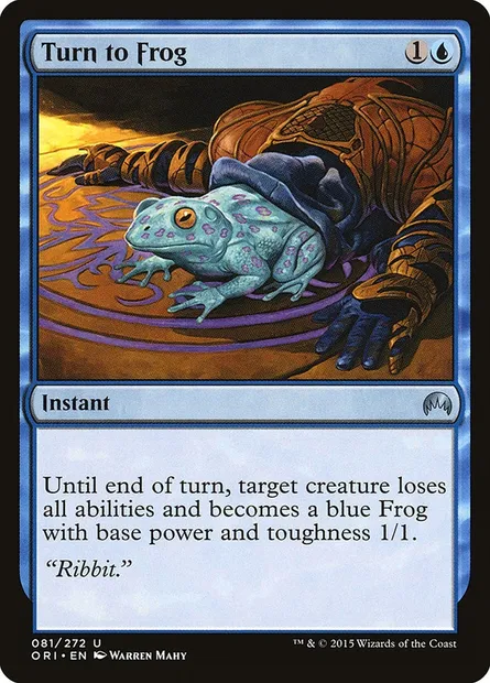 Turn to Frog, Magic card ORI 81 — Magic Origins set