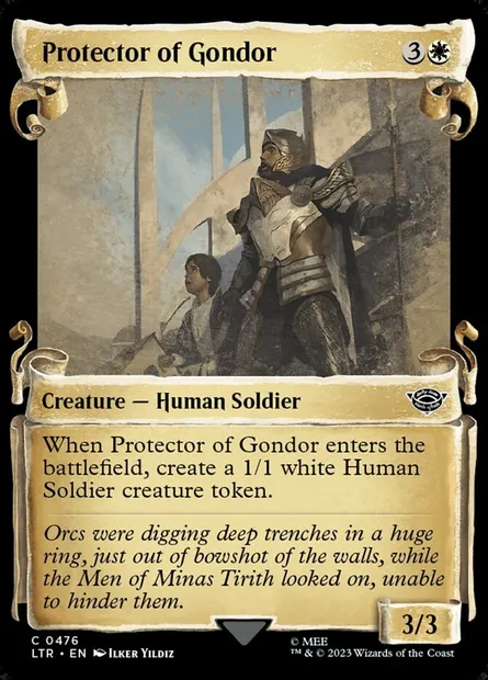 Protecteur du Gondor, carte Magic LTR 476 — extension Le Seigneur des Anneaux : chroniques de la Terre du Milieu