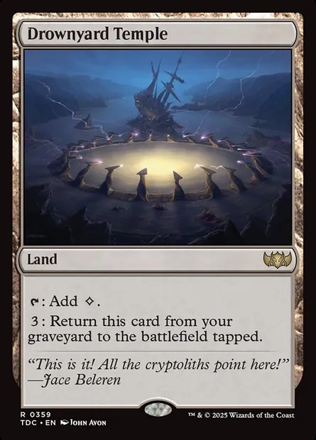 Drownyard Temple, Magic card TDC 359 — Tarkir: Dragonstorm Commander set