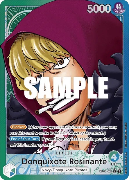 Donquixote Rosinante, One Piece card OP05-022 — AWAKENING OF THE NEW ERA set