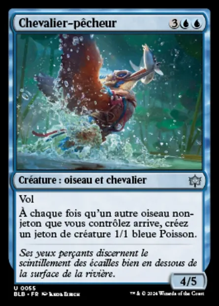 Chevalier-pêcheur, carte Magic BLB 55 — extension Bloomburrow