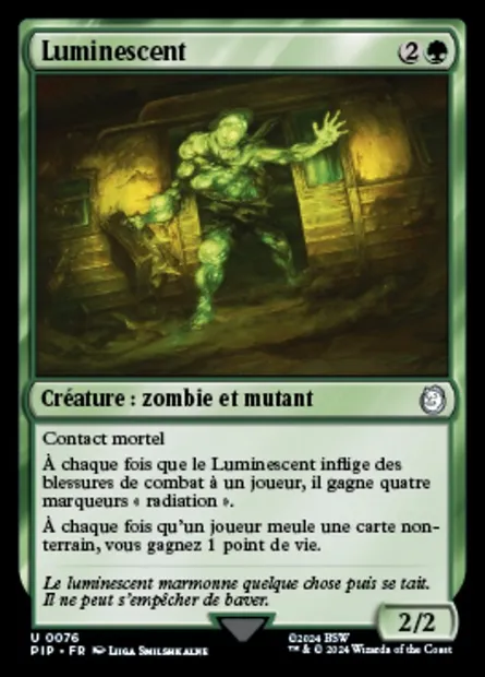 Luminescent, carte Magic PIP 76 — extension Fallout