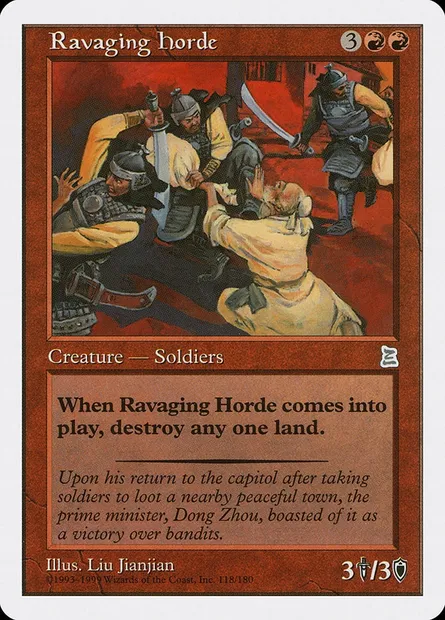 Ravaging Horde, carte Magic PTK 118 — extension Portal Three Kingdoms