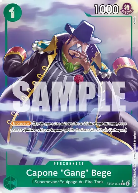 Capone "Gang" Bege, carte One Piece ST02-004 — extension Worst Generation