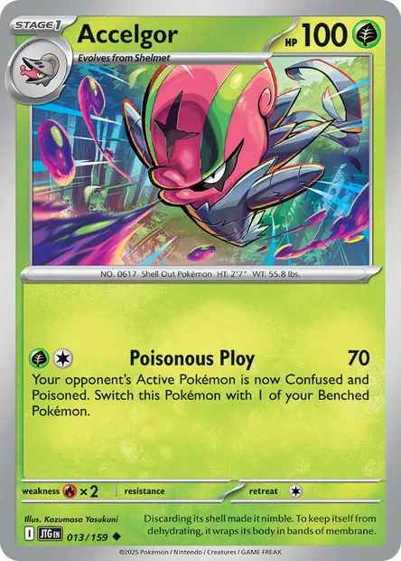 Accelgor, Pokémon card JTG 013 — Journey Together set