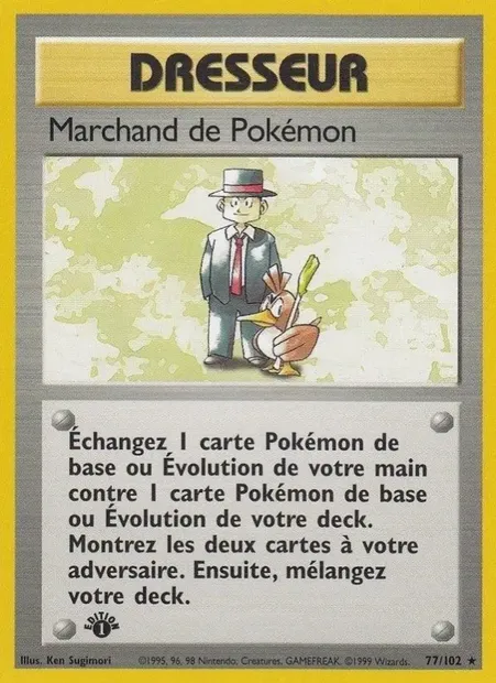 Marchand de Pokémon, carte Pokémon BS 77 — extension Set de Base