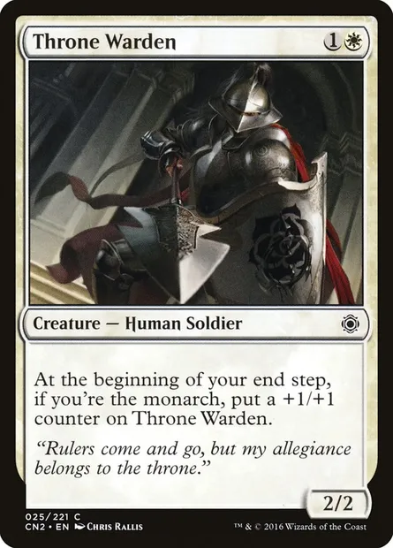 Throne Warden, carte Magic CN2 25 — extension Conspiracy: Take the Crown