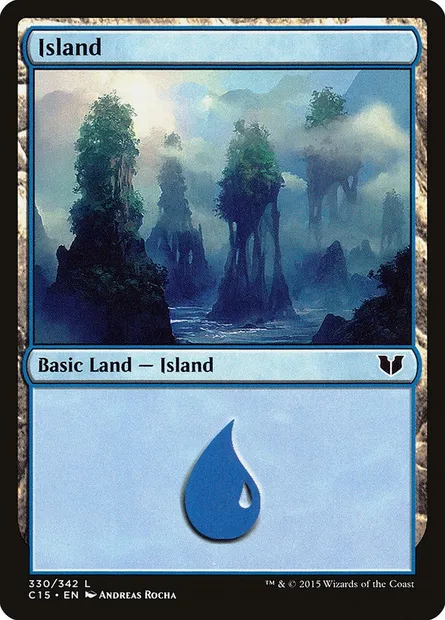 Island, Magic card C15 330 — Commander 2015 set